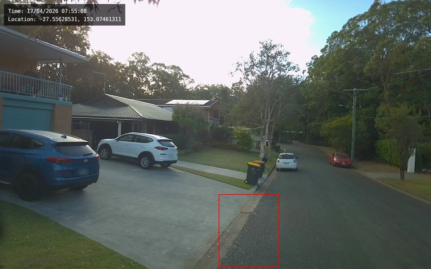 AI detection example: Raveling